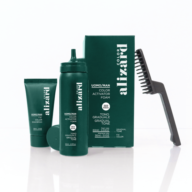 Kit Alizard Color Vivipharma con schiuma, shampoo, spazzola e guanti